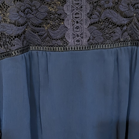 Navy peasant top - Picture 6 of 6